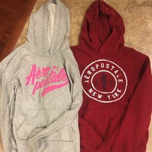 Two AEROPOSTALE hoodies.  Fits girls size 12